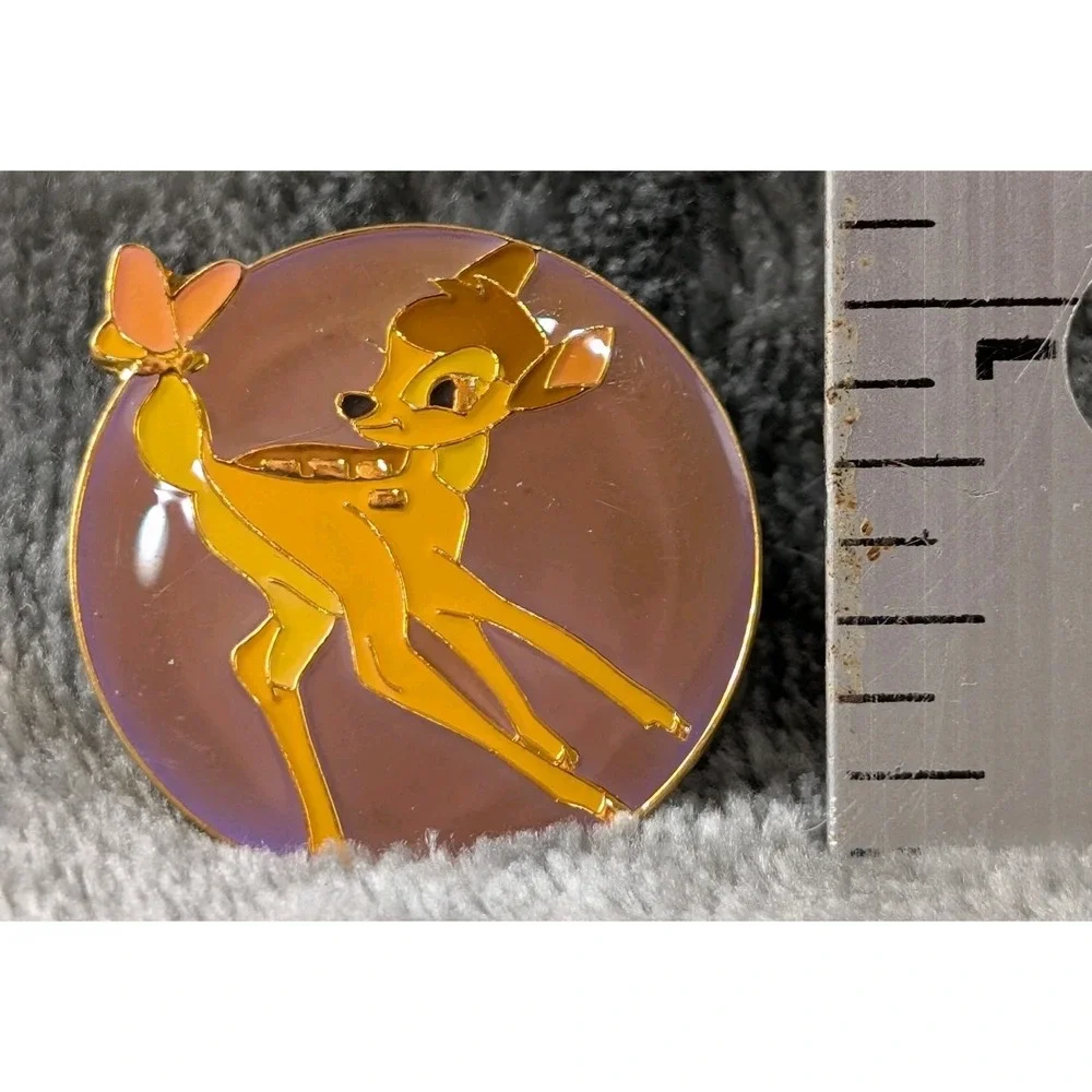 Disney Pin Bambi with Butterfly 1928–1998‎ Anniversary Series Circle © Disney